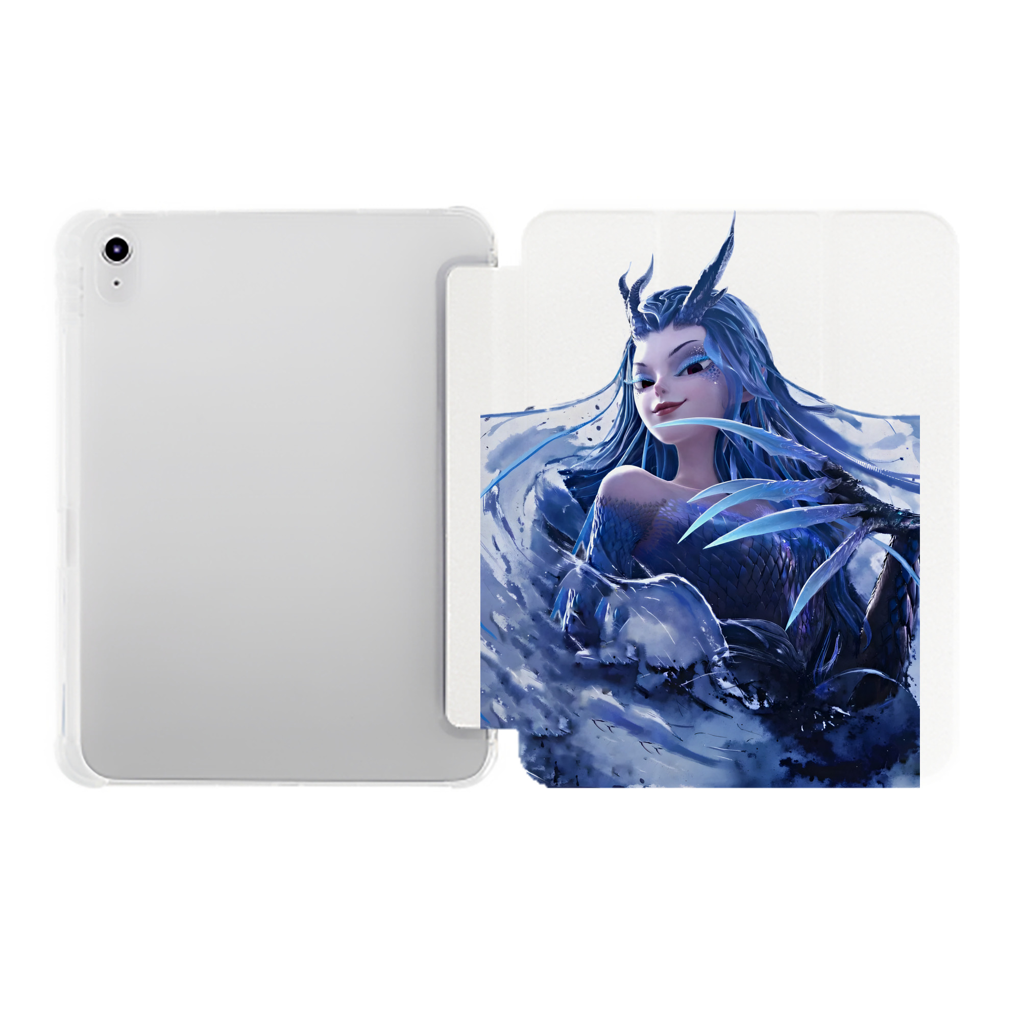 （画像用） Ne Zha 2 ナタ 魔童の大暴れ IPad ケース ペン収納付き 三つ折りスタンド PUレザー×シリコン 対応機種9.5/10.5/10.9インチ